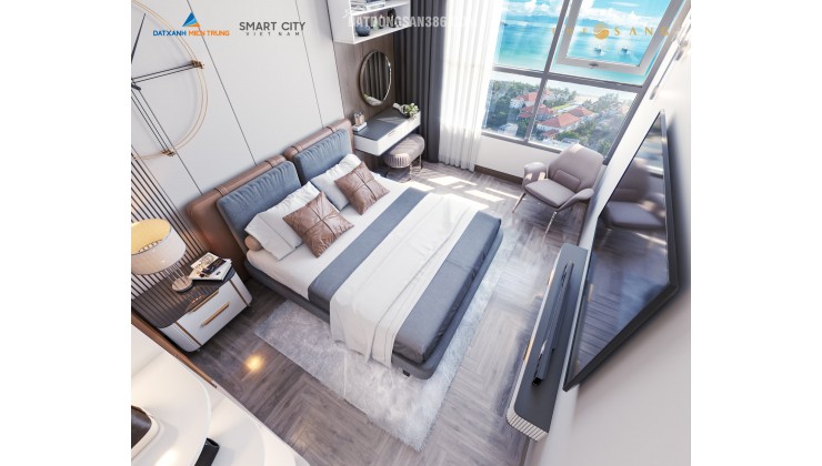 Căn hộ sở hữu lâu dài tầng 6 view trực diện biển Mỹ Khê - full nội thất cao cấp - khu phố tây An Thượng
